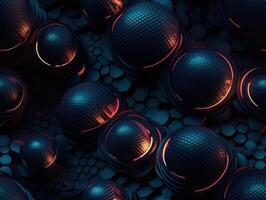 Dark abstract geometric grid pattern Seamless background created with technology photo