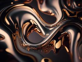 A metallic abstract wavy liquid background technology photo