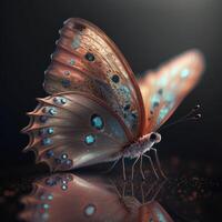 Abstract fantasy colorful butterfly background created with technology photo