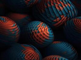 Dark abstract geometric grid pattern Seamless background created with technology photo