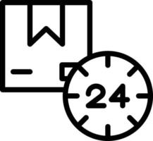 24 Hours Delivery Vector Icon Style