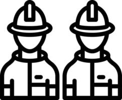 Firefighter Team Vector Icon Style