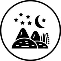 Desert Night Vector Icon Style