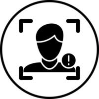 Face Detection Warning Vector Icon Style