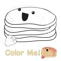 Coloring activity for children. Coloring pancake. Vector file