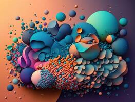 Abstract image featuring a combination of organic and geometric shapes dynamic and energetic background created with technology photo