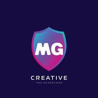 MG initial logo With Colorful template vector. vector