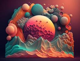 Abstract image featuring a combination of organic and geometric shapes dynamic and energetic background created with technology photo
