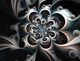 fractal mandala sagrado geometría antecedentes creado con generativo ai tecnología foto