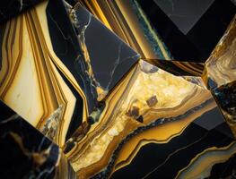 Marble stone texture background material with elements of semi-precious stones and gold created with technology photo