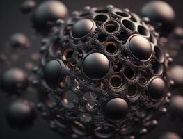 Modern technology Geometric background with spheres created with technology photo