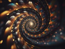 Colorful Swirling radial vortex background created with technology photo