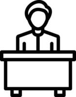 Vector Design Reception Desk Icon Style
