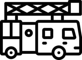 Ladder Truck Vector Icon Style