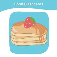 Cute food flashcard. Vector file