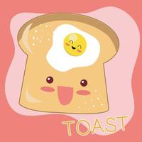 Cute food flashcard. Vector file