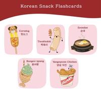 Food flashcard. Cute flashcard for children. Flashcard collection vector