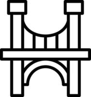 vector diseño puente icono estilo