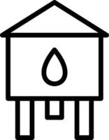 Water Tower Vector Icon Style