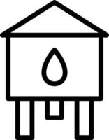 Water Tower Vector Icon Style