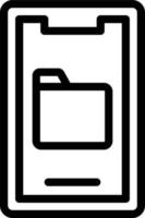 Vector Design Mobile Folder Icon Style