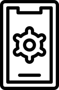 Vector Design Mobile Settings Icon Style
