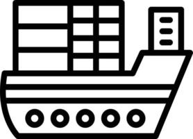 Vector Design Cargo Ship Icon Style