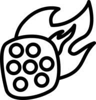 Meteorite Vector Icon Style