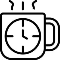 café hora vector icono estilo