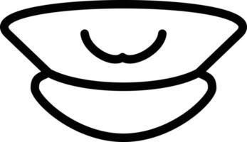 Pilot Hat Vector Icon Style