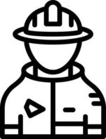 Fireman Vector Icon Style