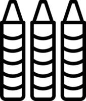 lápices de color vector icono estilo
