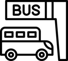 vector diseño autobús detener icono estilo