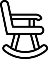 vector diseño balanceo silla icono estilo