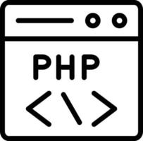 vector diseño php codificación icono estilo