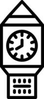 vector diseño reloj torre icono estilo