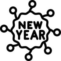 Vector Design Happy New Year Icon Style