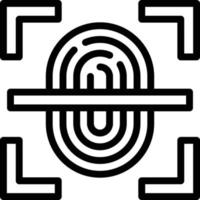 Vector Design Fingerprint Scan Icon Style