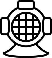 Vector Design Diving Helmet Icon Style
