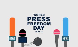 Flat design world press freedom day illustration vector