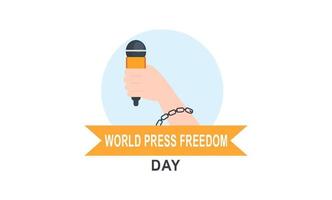 Flat design world press freedom day illustration vector