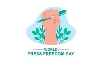 Flat design world press freedom day illustration vector