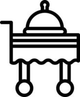 Serving Cart Vector Icon Style