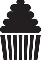 Cake icon symbol vector image. Illustration of the bakery birthday isolated design image. EPS 10