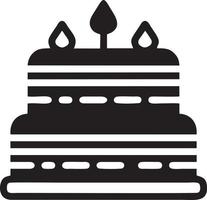 Cake icon symbol vector image. Illustration of the bakery birthday isolated design image. EPS 10