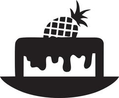 Cake icon symbol vector image. Illustration of the bakery birthday isolated design image. EPS 10