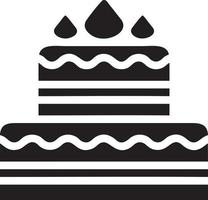 Cake icon symbol vector image. Illustration of the bakery birthday isolated design image. EPS 10