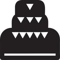 Cake icon symbol vector image. Illustration of the bakery birthday isolated design image. EPS 10