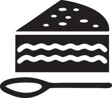 Cake icon symbol vector image. Illustration of the bakery birthday isolated design image. EPS 10