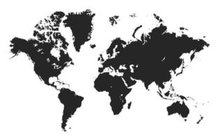 World Map in Black and White vector